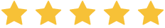 Five gold stars in a horizontal row representing a five-star rating.