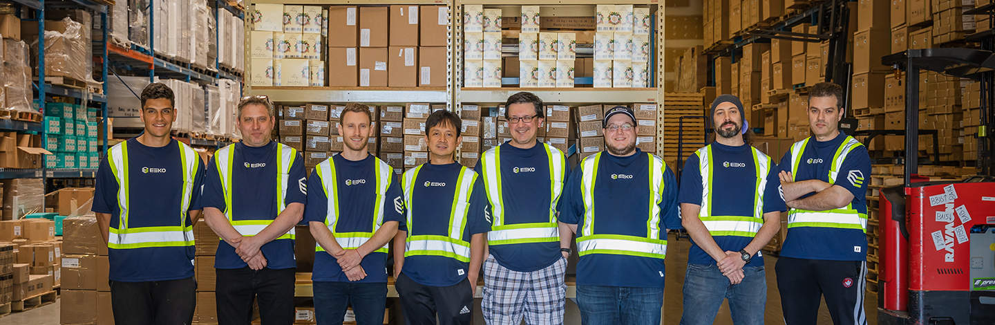 EEKO 3PL warehouse team at their Canadian fulfillment facility.