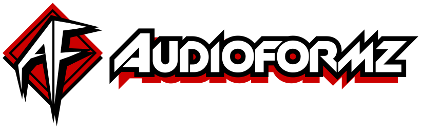 AudioFormz presents a rugged, performance-oriented brand identity focused on outdoor recreation and audio excellence. The website features a dark, industrial aesthetic with bold typography emphasizing power and durability. Product imagery showcases their stereo tops mounted on various UTVs and recreational vehicles in outdoor settings. The design incorporates automotive-inspired elements with clear navigation organized by vehicle types including major brands like Polaris, Can-Am, Honda, and Kawasaki. The overall visual approach communicates strength, reliability, and premium audio performance, targeting serious off-road enthusiasts who value both adventure and high-quality sound systems. The layout emphasizes their 'Made in USA' credentials and fast shipping capabilities, reinforcing trust and American manufacturing pride.