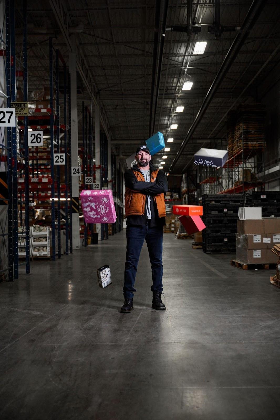 Paul Jarrett, Bulu co-founder and CEO, in the Bulu warehouse